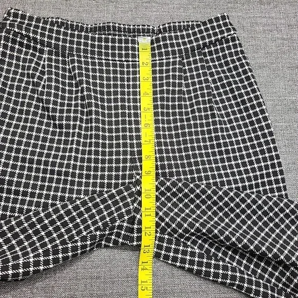 Studio Park Courtney Khondabi Pants Petite X-Small Sz Black Check Print Pockets - Picture 3 of 11